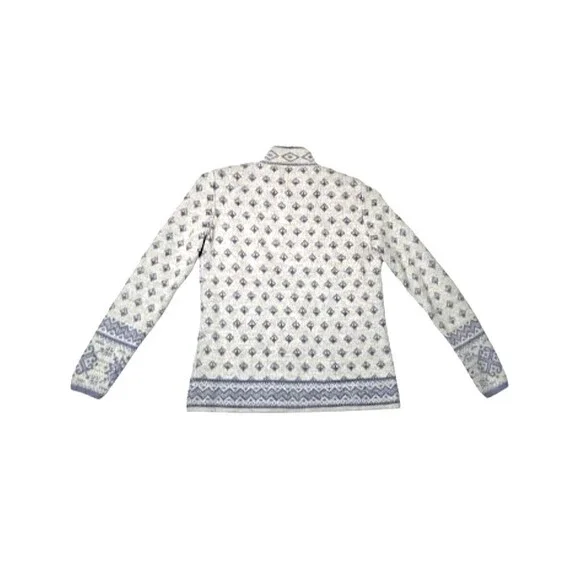 ORVIS Women's Gray Blue Quarter Zip Pullover Sweater Wool Blend Sz Small - Picture 3 of 4